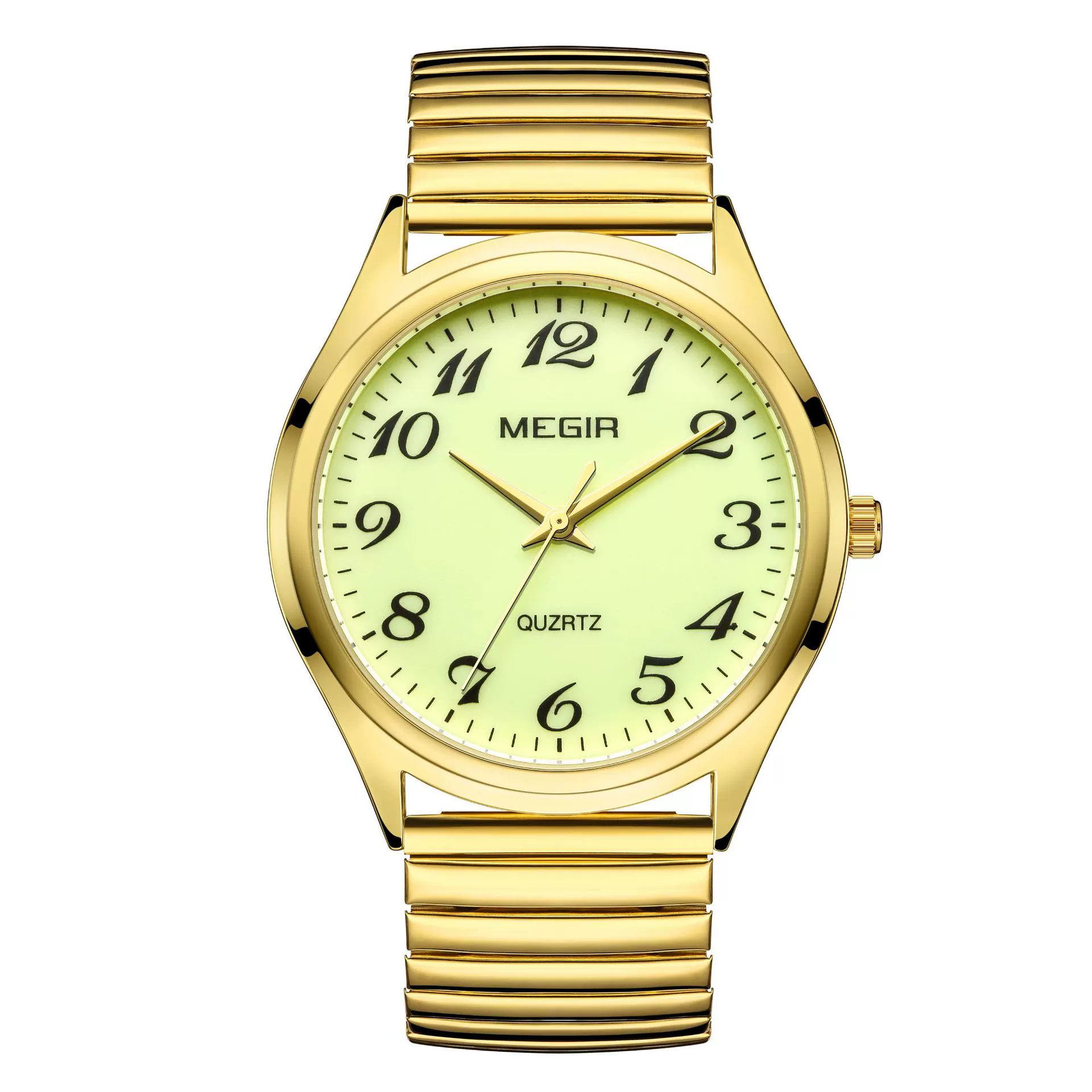 Wholesale Spring Watch Elastic Band Strong Luminous Couple Watch Alloy Case Round Dial Leisure Style - Image 10