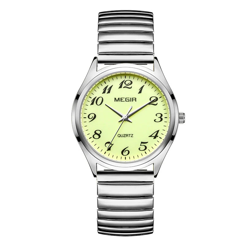Wholesale Spring Watch Elastic Band Strong Luminous Couple Watch Alloy Case Round Dial Leisure Style - Image 13