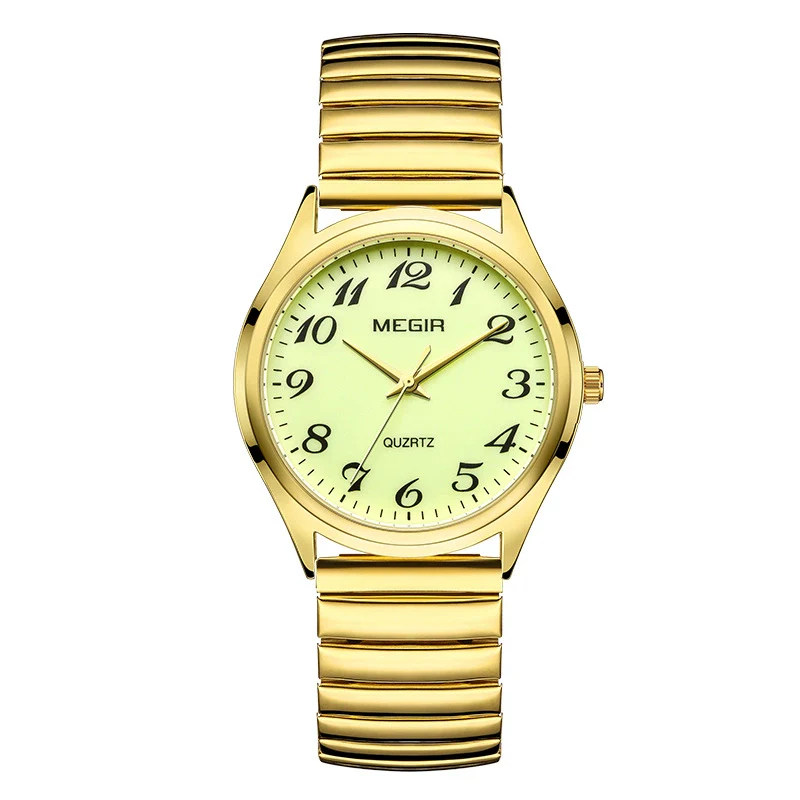 Wholesale Spring Watch Elastic Band Strong Luminous Couple Watch Alloy Case Round Dial Leisure Style - Image 16