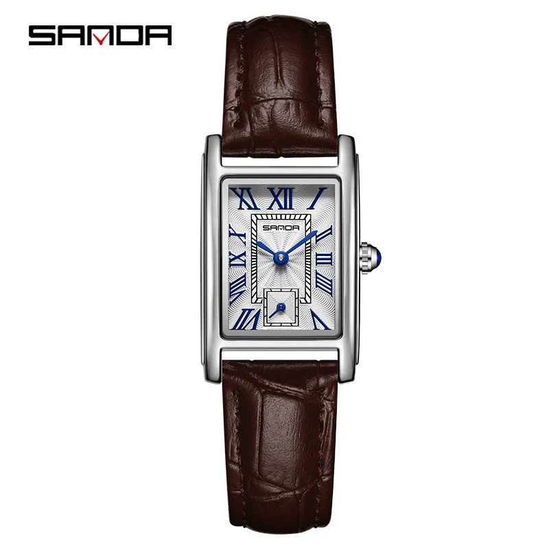 Wholesale Square Alloy Alloy And Steel Belt Quartz Women's Watch With Roman Numeral Semiwaterproof And Leisure Style - Image 9