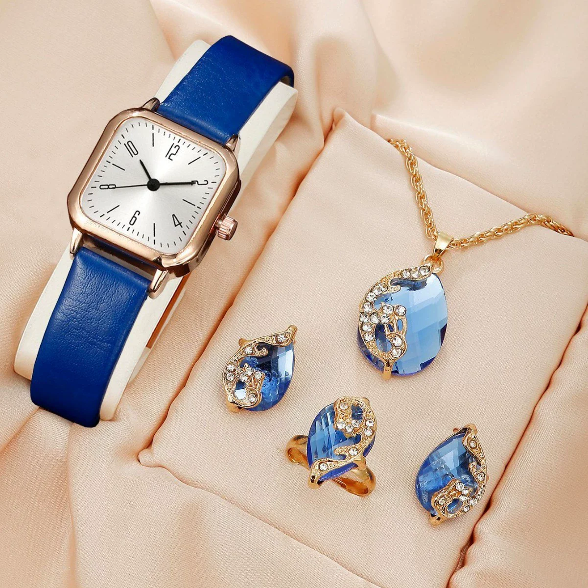 Wholesale Square Alloy Case Imitation Leather Strap Quartz Watch For Women Fashion And Simple Design - Image 8