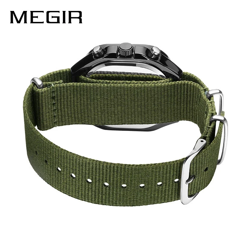 Wholesale Square Chronograph Luminous Calendar Watch With Canvas Nylon Belt Alloy Case Mineral Strengthened Glass Mirror And Stainless Steel Clasp - Image 5