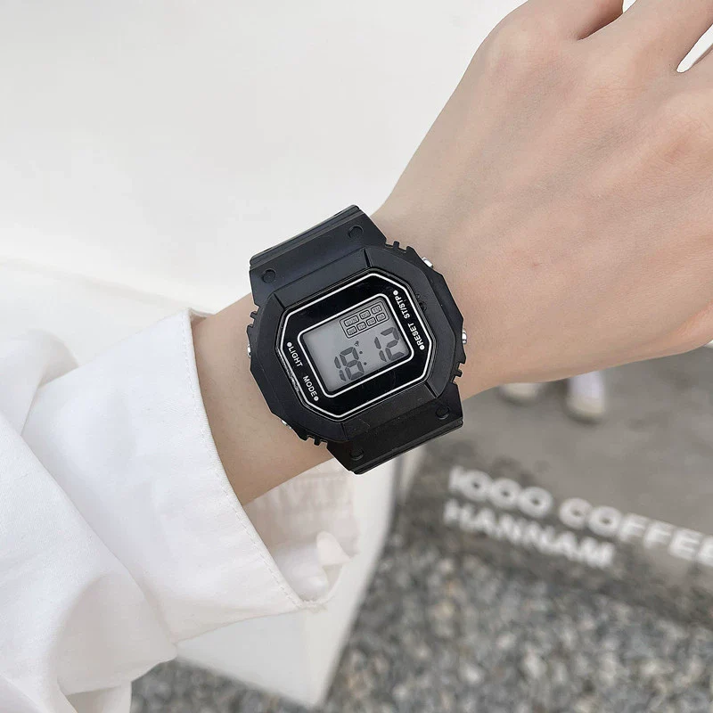 Wholesale Square Electronic Watch Plastic Mirror Silicone Strap Plastic Case Leisure Style For Female Students - Image 6
