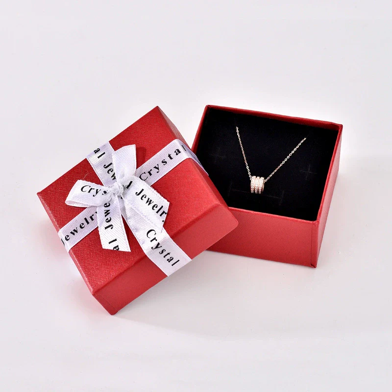 Wholesale Square Jewelry Box For Ring Pendant Earrings Storage Made Of Paper And Cardboard With Solid Color Pattern - Image 3