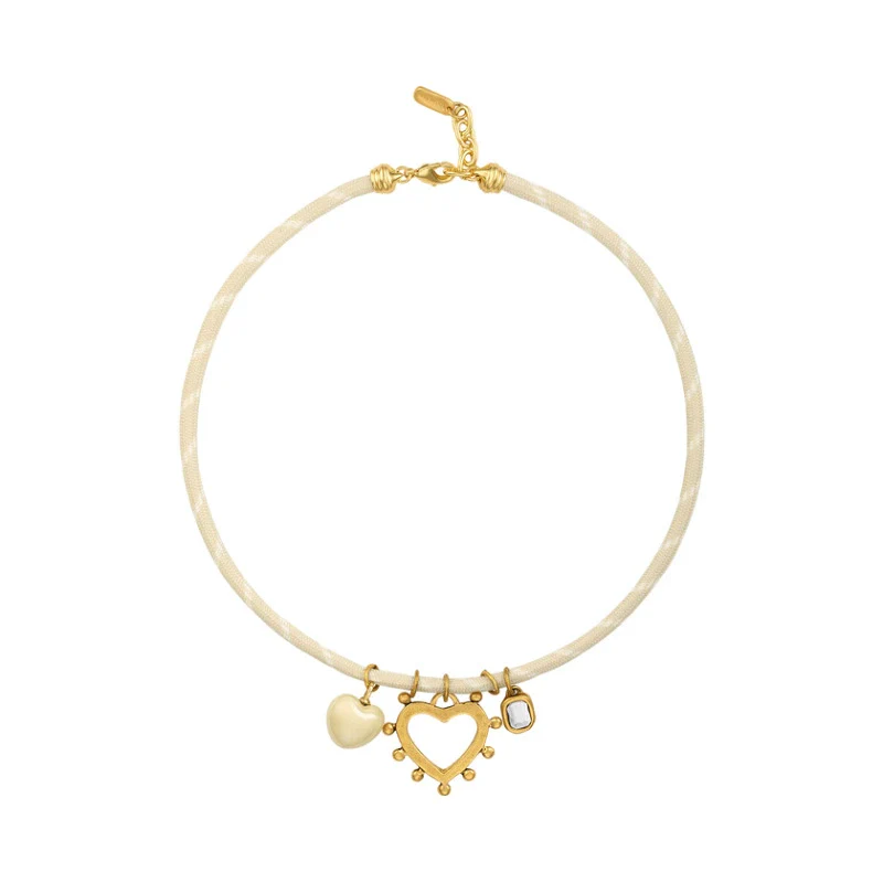 Wholesale Stacking Style Heart Fivepointed Star Pendant Necklace Electroplated 18K Gold Stainless Steel For Women - Image 10