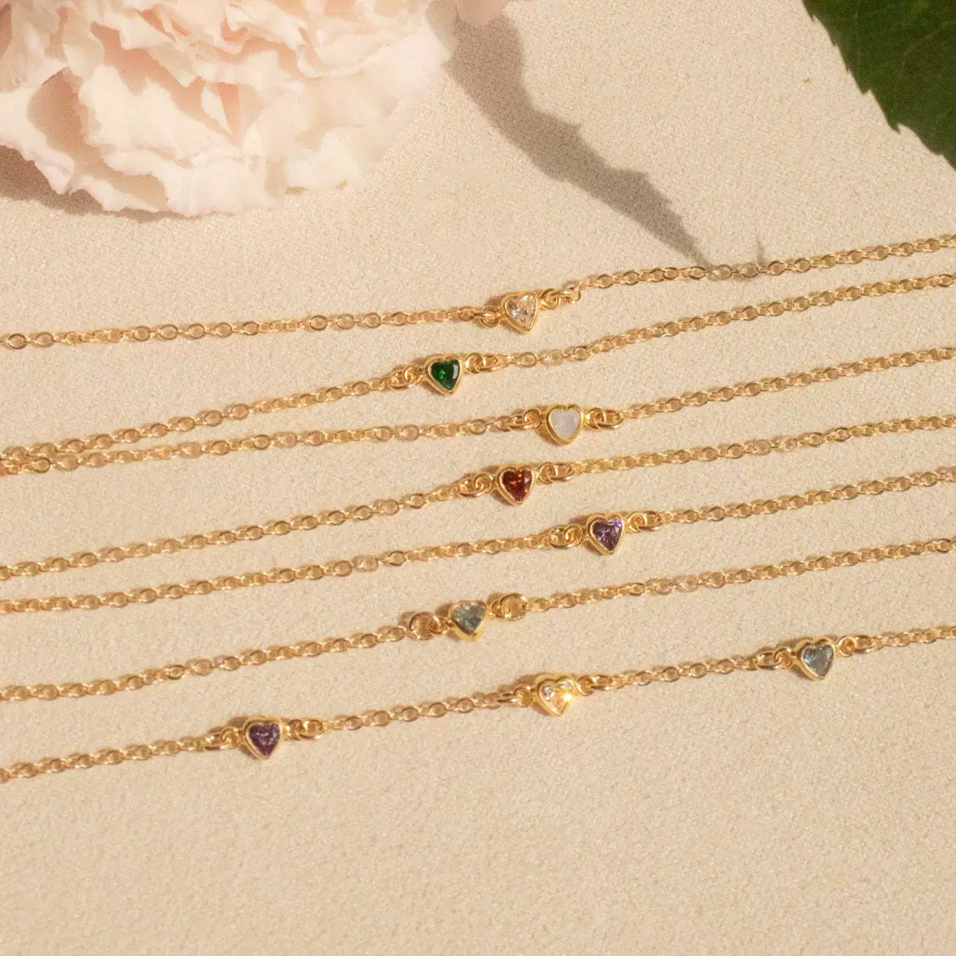 Wholesale Stacking Style Heart Pendant Stainless Steel Women's Bracelet Electroplated 18K Gold Color Retention