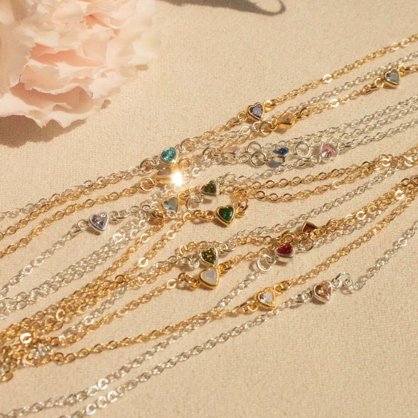 Wholesale Stacking Style Heart Pendant Stainless Steel Women's Bracelet Electroplated 18K Gold Color Retention - Image 6