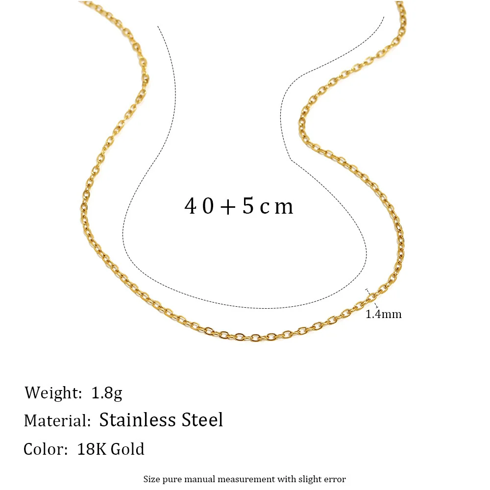 Wholesale Stainless Steel 18K Gold Plated Geometric Cross Chain Necklace For Women - Image 2