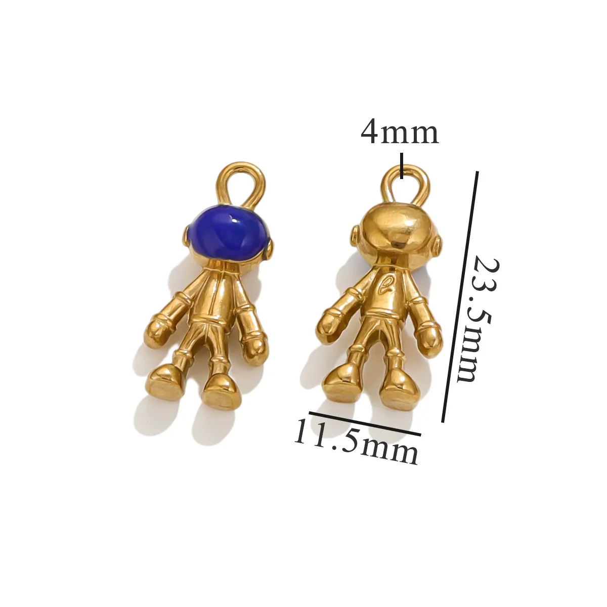 Wholesale Stainless Steel 3D Cartoon Geometric Astronaut Diy Dripping Oil Pendant Jewelry Accessories - Image 16