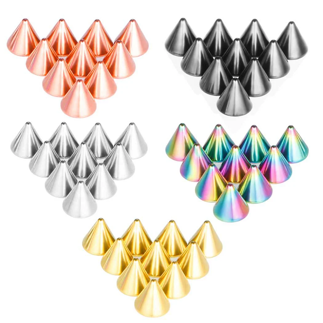Wholesale Stainless Steel Accessories Electroplated Earrings Lip Nails Eyebrow Nails Belly Button Nails Replacement With Ball And Cone Shapes - Image 5