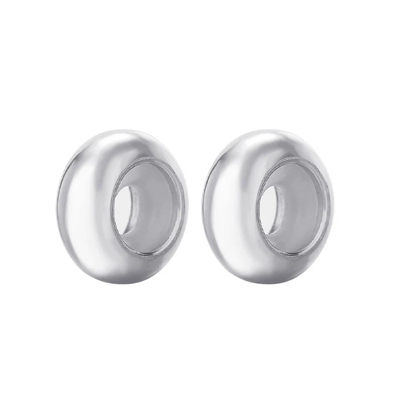 Wholesale Stainless Steel Adjustable Bead Positioning Bead Through Hole Rubber Bead With Gold Package Containing Silicone Steel Ball Simple Geometric Style Vacuum Plated - Image 6