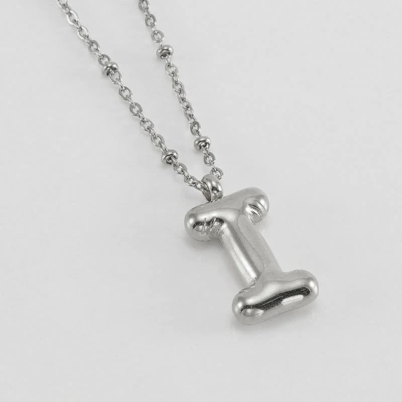 Wholesale 316L Stainless Steel And 316L Stainless Steel Bead Chain Women's English Letter Pendant Necklace With Ins Style And Electroplating - Image 40
