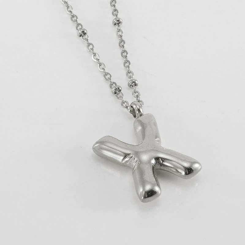 Wholesale 316L Stainless Steel And 316L Stainless Steel Bead Chain Women's English Letter Pendant Necklace With Ins Style And Electroplating - Image 55