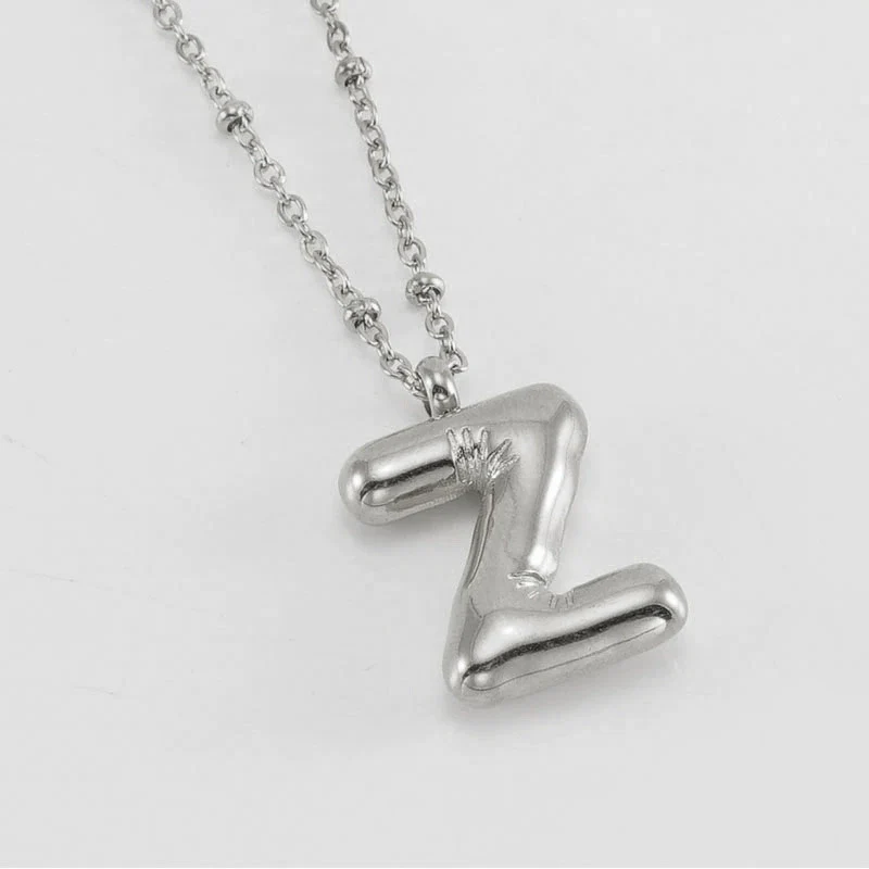 Wholesale 316L Stainless Steel And 316L Stainless Steel Bead Chain Women's English Letter Pendant Necklace With Ins Style And Electroplating - Image 57