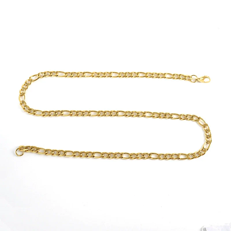 Wholesale 316L Stainless Steel And 316L Stainless Steel Figaro Nk Chain Necklace With Geometric Style For Men - Image 10