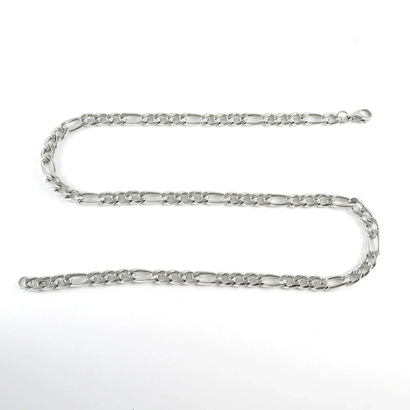 Wholesale 316L Stainless Steel And 316L Stainless Steel Figaro Nk Chain Necklace With Geometric Style For Men - Image 12