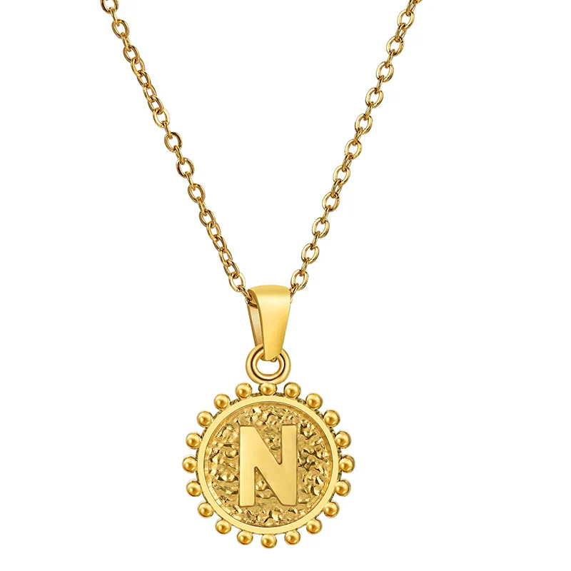 Wholesale 316L Stainless Steel And 316L Stainless Steel Geometric Letter Pendant Necklace For Unisex With Electroplating Treatment - Image 19
