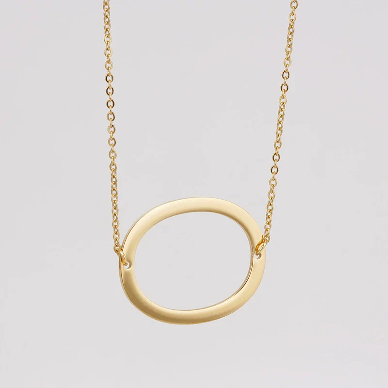 Wholesale 316L Stainless Steel And 316L Stainless Steel Letter Pendant Necklace For Women With Cross Chain And Electroplating Treatment - Image 20