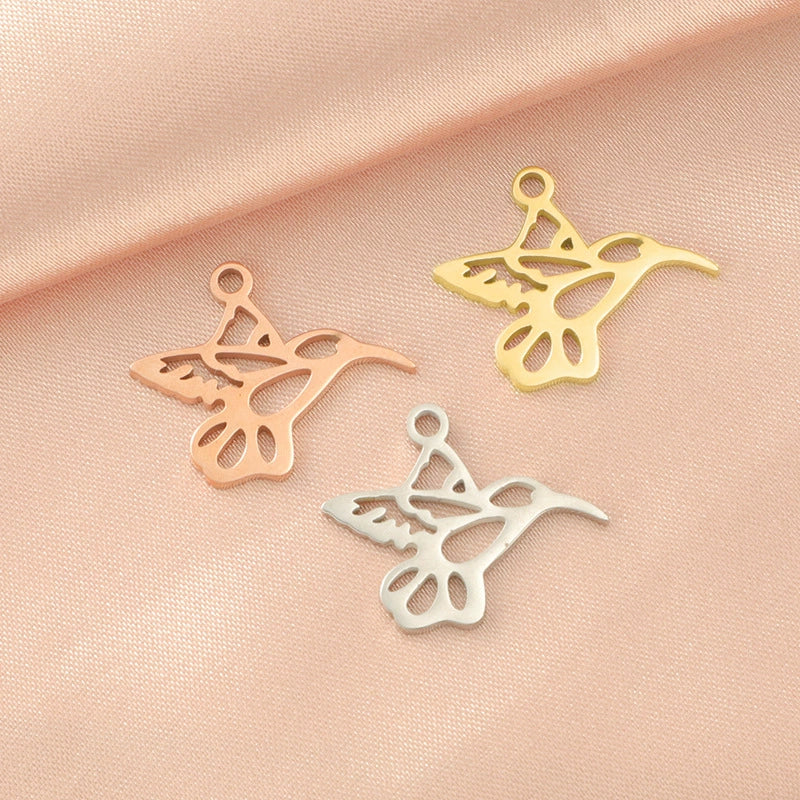 Wholesale Stainless Steel Animal Bird Hollow Doublesided Pendant Jewelry Accessories Finely Polished - Image 3