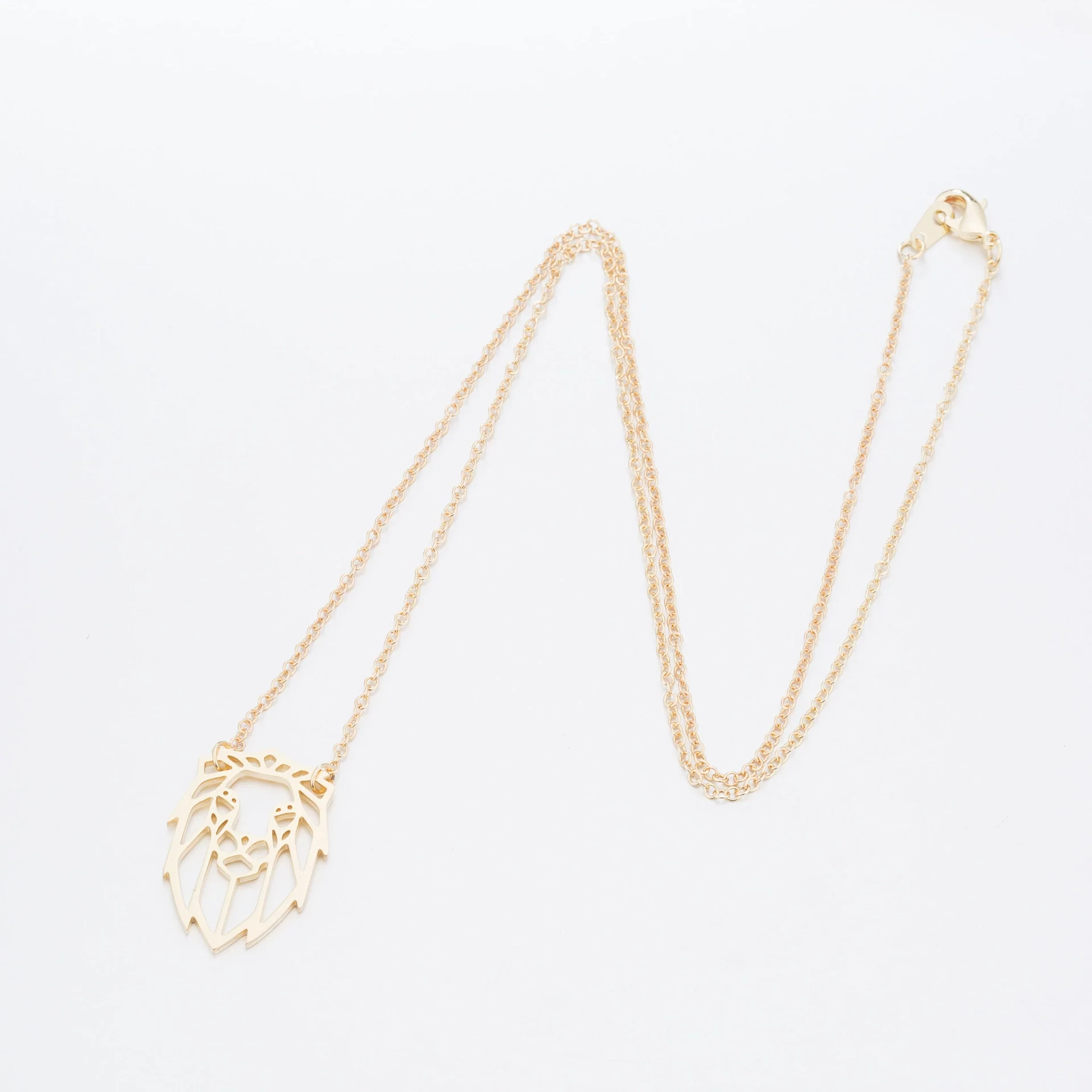 Wholesale Stainless Steel Animal Lion Oshaped Chain Necklace With Electroplating For Women - Image 5