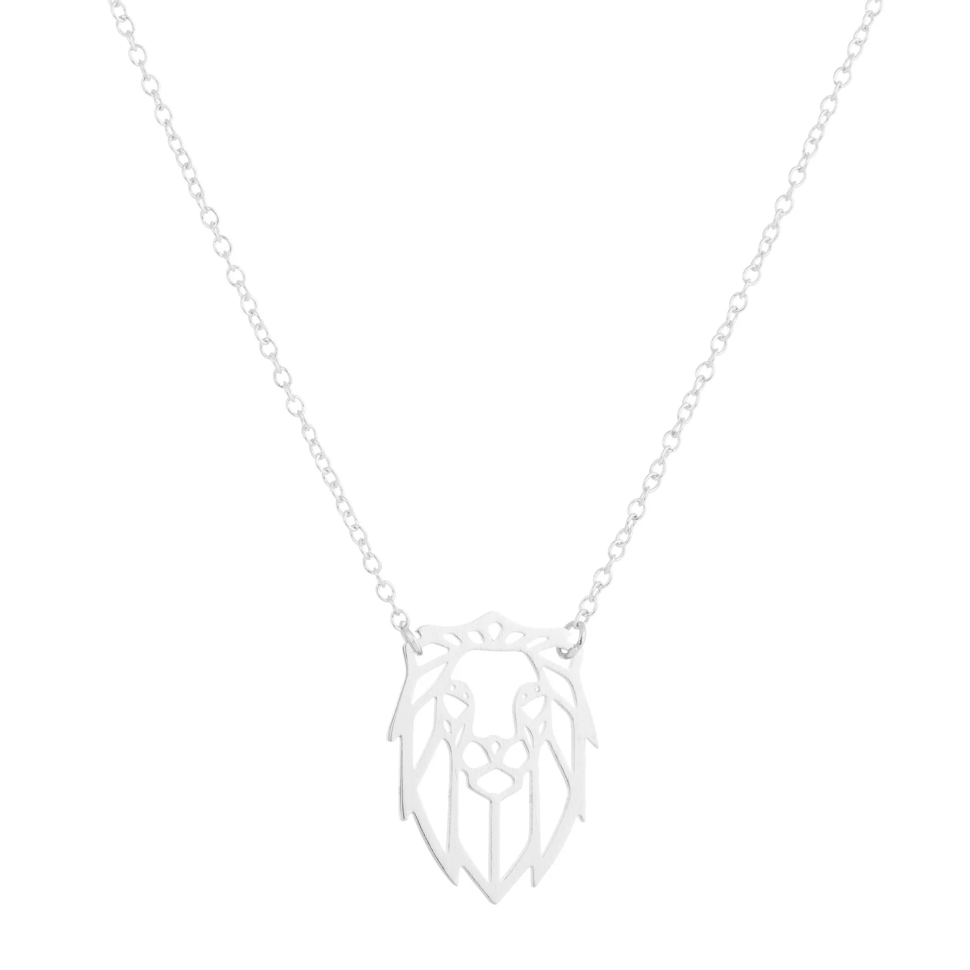 Wholesale Stainless Steel Animal Lion Oshaped Chain Necklace With Electroplating For Women - Image 6