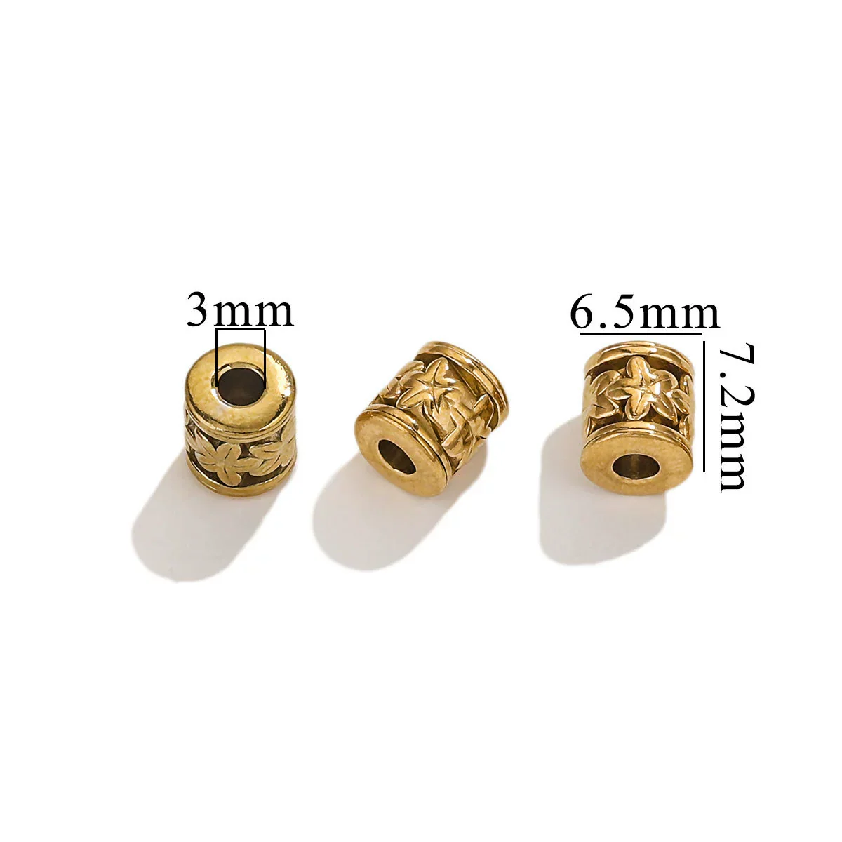 Wholesale Stainless Steel Bead Accessories With Hirback Pattern And Electroplating Process Light Luxury Style Drum Beads - Image 31