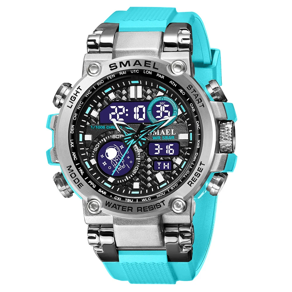 Wholesale Stainless Steel Belt Men's Multifunctional Electronic Quartz Watch With Dual Time Calendar And Round Dial Waterproof And Leisure Style - Image 8