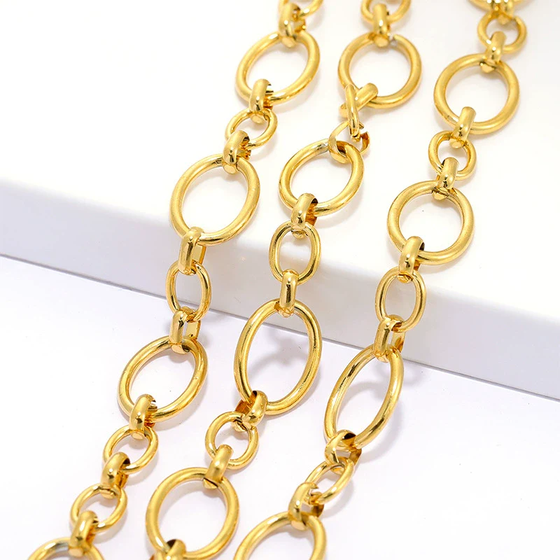 Wholesale Stainless Steel Bold O Chain Necklace Bag Clothing Accessories With Round Pattern And Electroplating Treatment