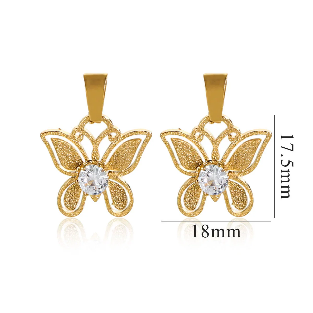 Wholesale Stainless Steel Bow And Butterfly Pendant Necklace For Ladies With 18K Gold Plated Electroplating - Image 11