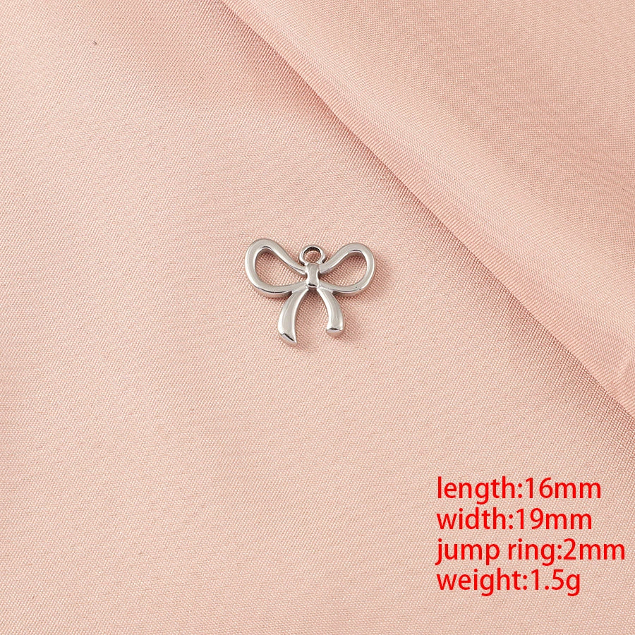 Wholesale Stainless Steel Bow Handmade Diy Pendant Necklace Jewelry Accessories With Electroplating - Image 11