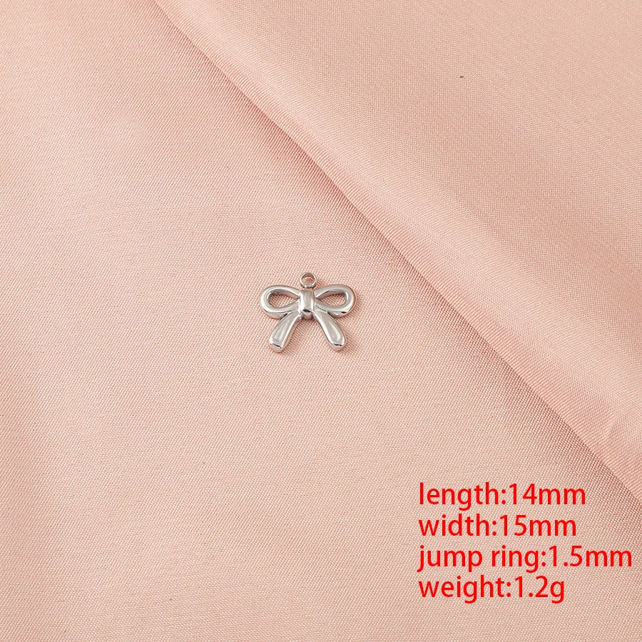 Wholesale Stainless Steel Bow Handmade Diy Pendant Necklace Jewelry Accessories With Electroplating - Image 12
