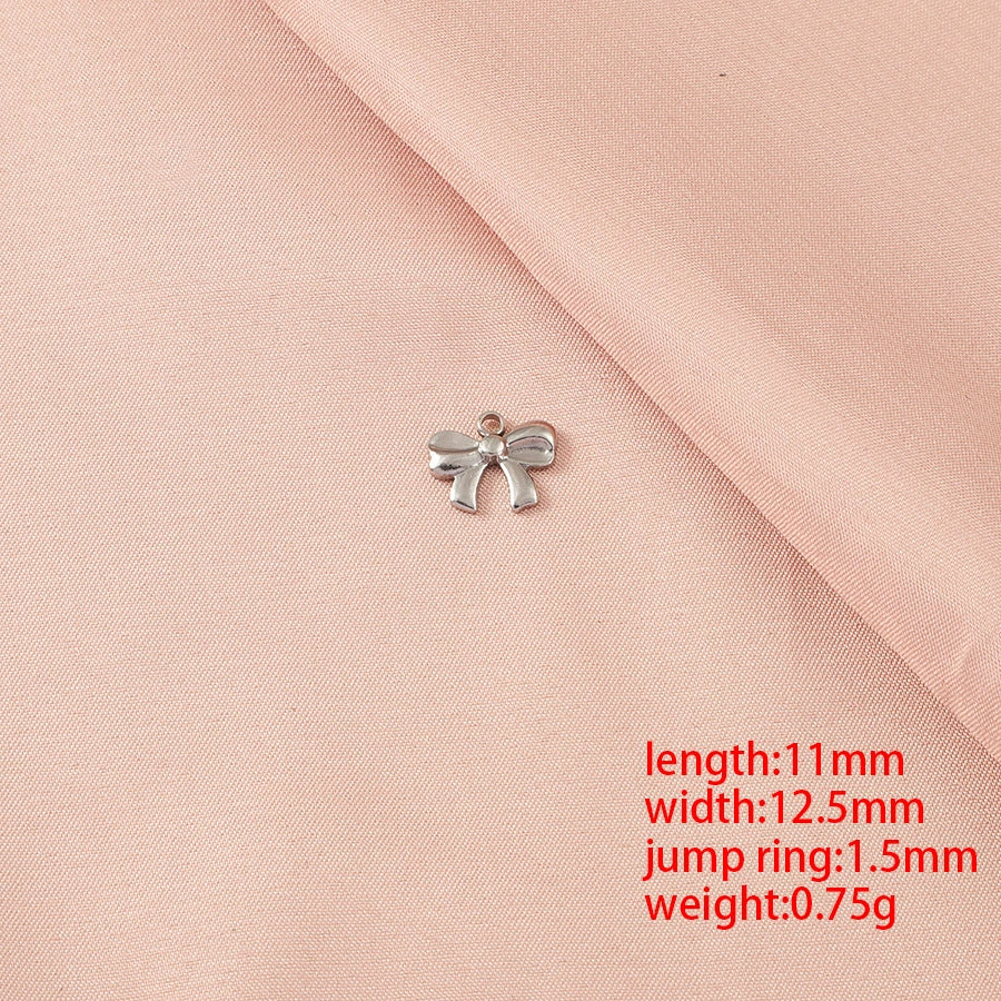 Wholesale Stainless Steel Bow Handmade Diy Pendant Necklace Jewelry Accessories With Electroplating - Image 13