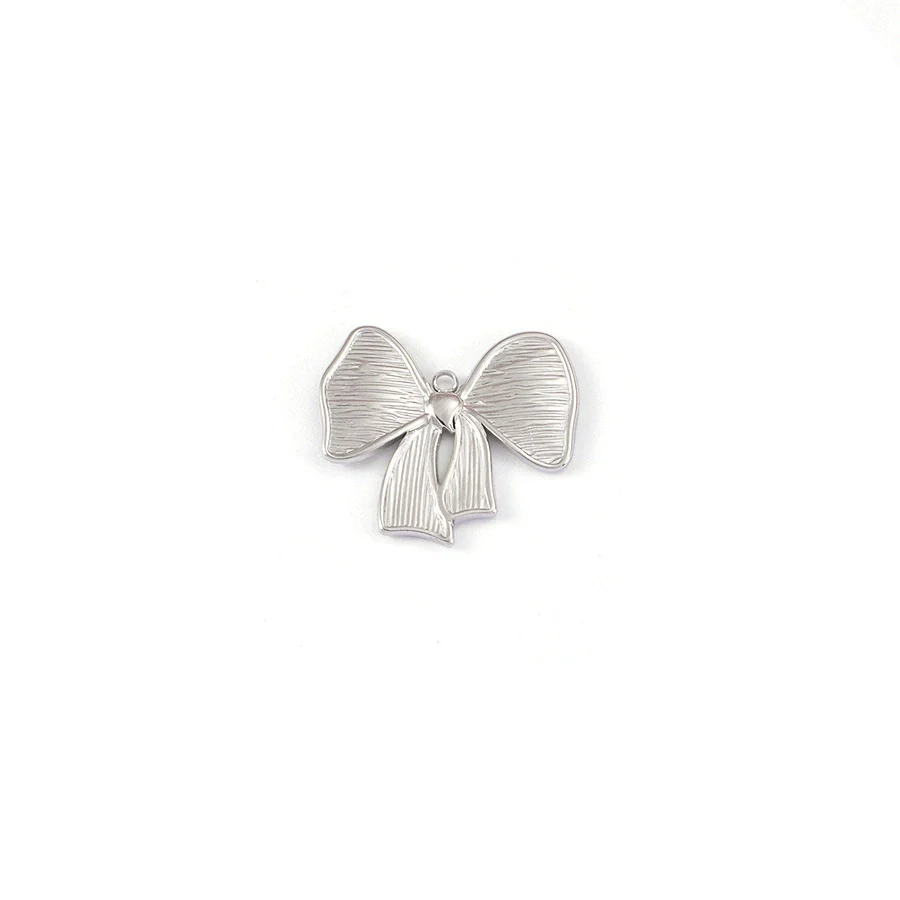 Wholesale Stainless Steel Bow Handmade Diy Pendant Necklace Jewelry Accessories With Electroplating - Image 3
