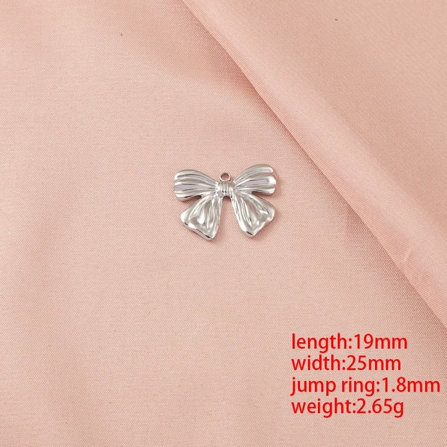 Wholesale Stainless Steel Bow Handmade Diy Pendant Necklace Jewelry Accessories With Electroplating - Image 6