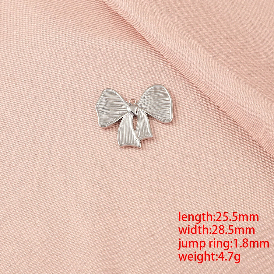 Wholesale Stainless Steel Bow Handmade Diy Pendant Necklace Jewelry Accessories With Electroplating - Image 7