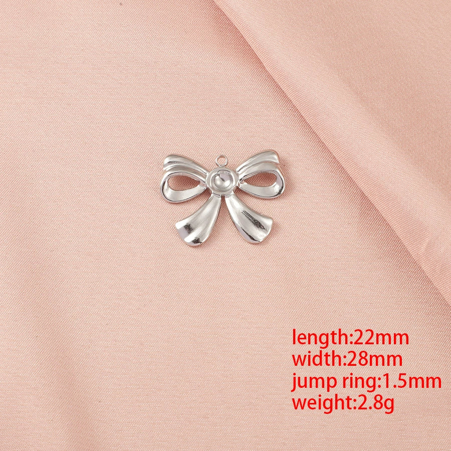 Wholesale Stainless Steel Bow Handmade Diy Pendant Necklace Jewelry Accessories With Electroplating - Image 8