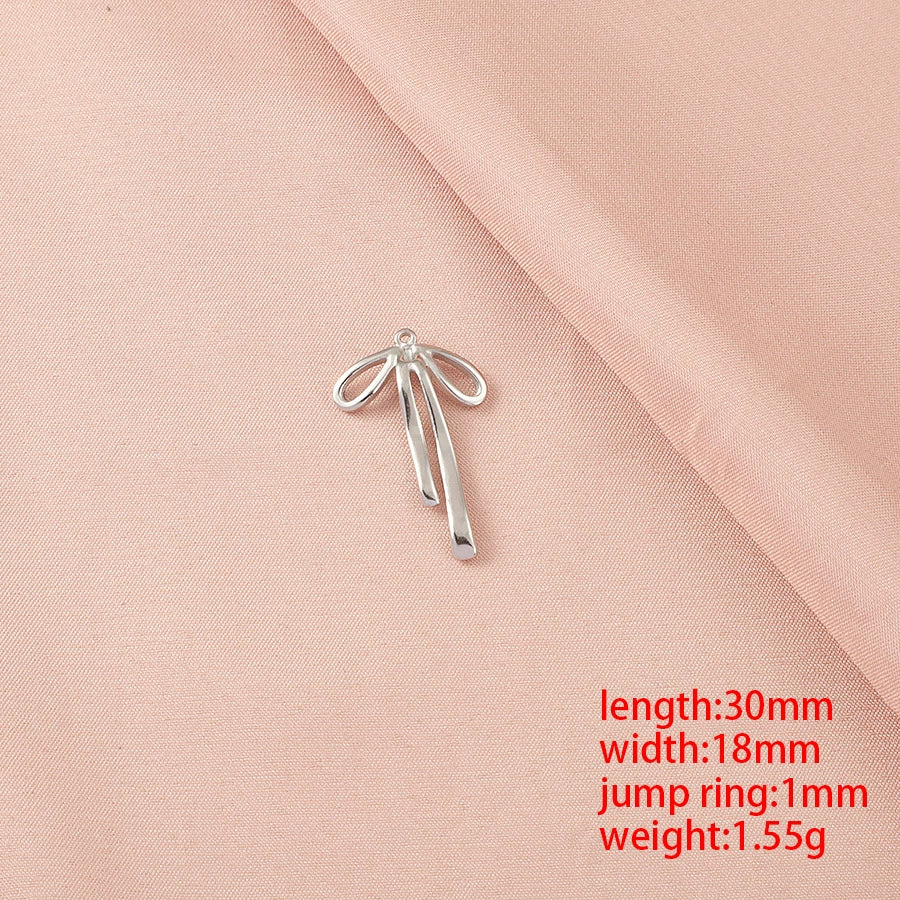 Wholesale Stainless Steel Bow Handmade Diy Pendant Necklace Jewelry Accessories With Electroplating - Image 9