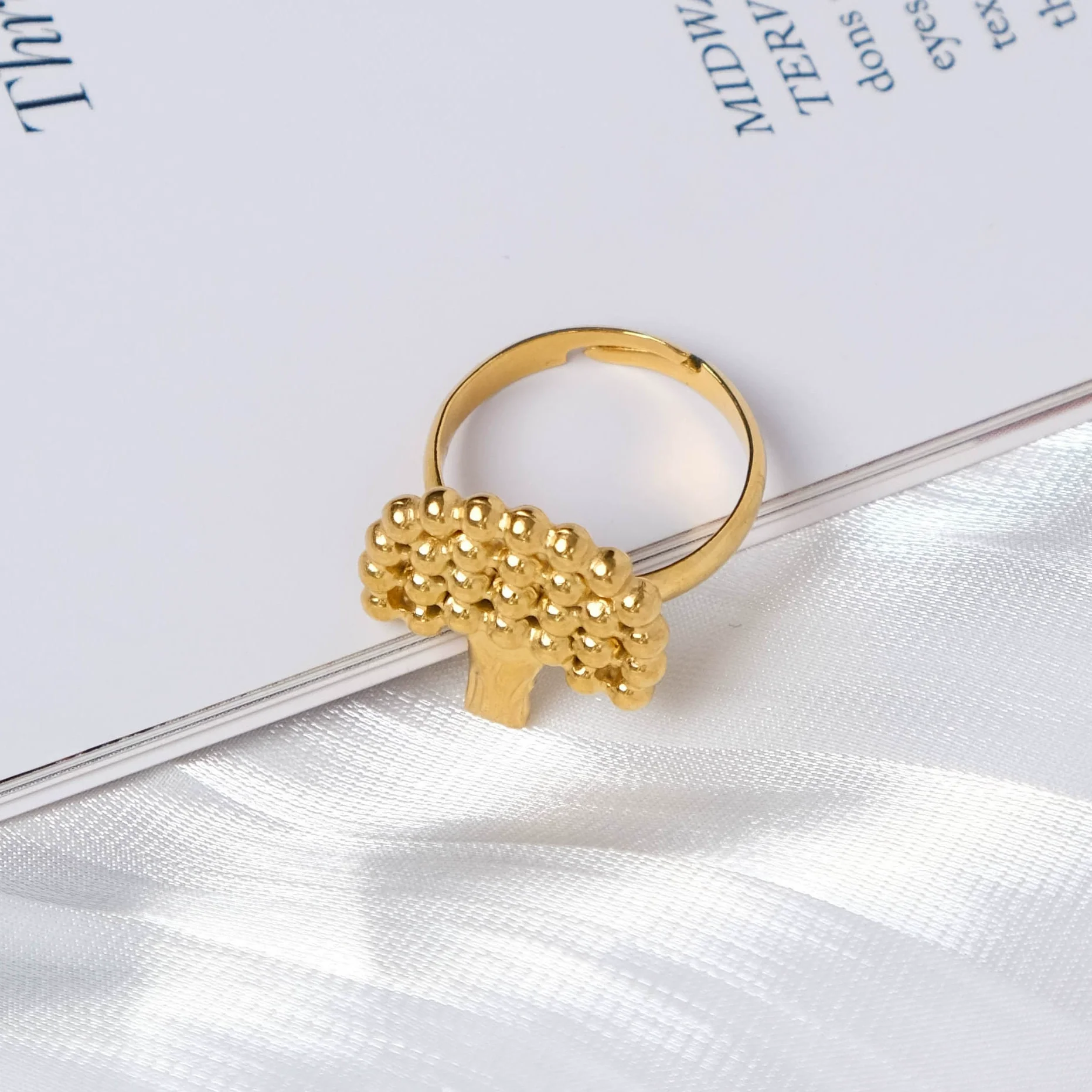Wholesale Stainless Steel Bow Ring Electroplated Fashion Jewelry For Women - Image 3