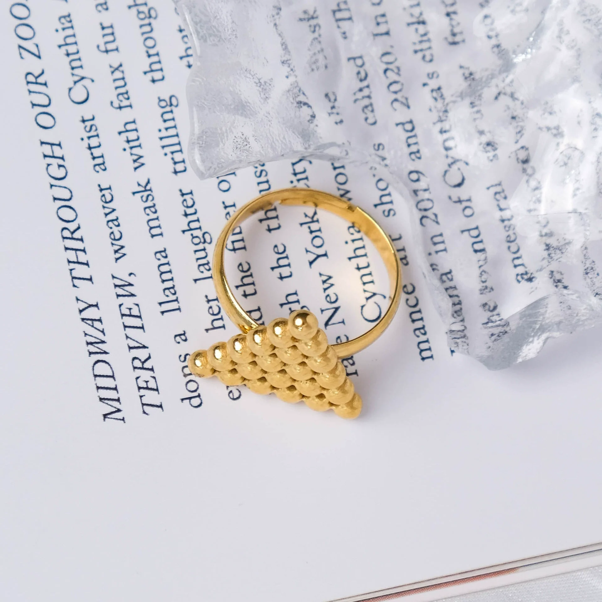 Wholesale Stainless Steel Bow Ring Electroplated Fashion Jewelry For Women - Image 4