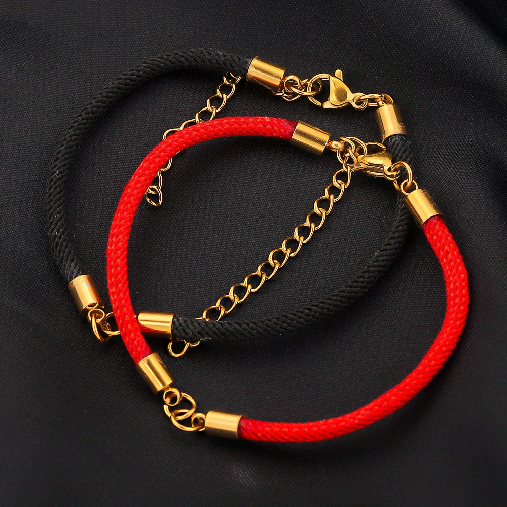 Wholesale Stainless Steel Braided Rope Connector Bracelet Jewelry Making Supplies With Electroplating Treatment - Image 2