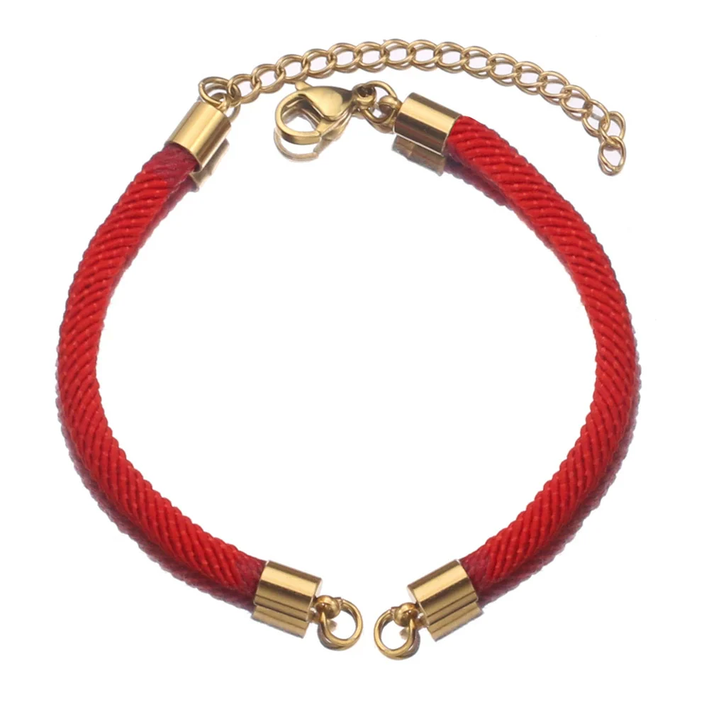 Wholesale Stainless Steel Braided Rope Connector Bracelet Jewelry Making Supplies With Electroplating Treatment - Image 7