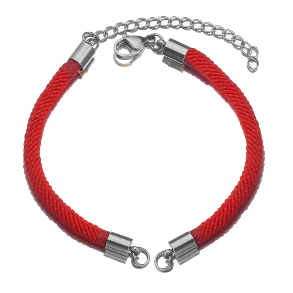 Wholesale Stainless Steel Braided Rope Connector Bracelet Jewelry Making Supplies With Electroplating Treatment - Image 9