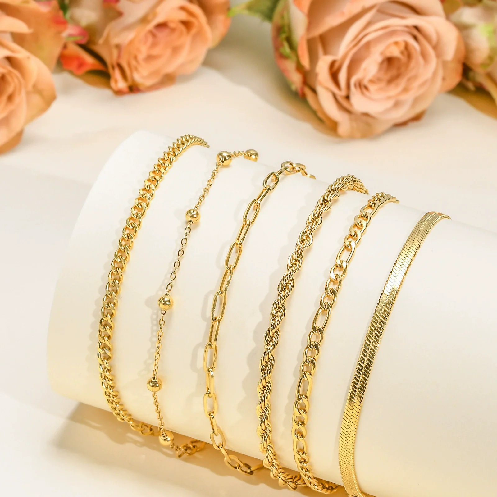 Wholesale Stainless Steel Chain Bracelet For Women Fashion Personality Gold Electroplated Jewelry - Image 2
