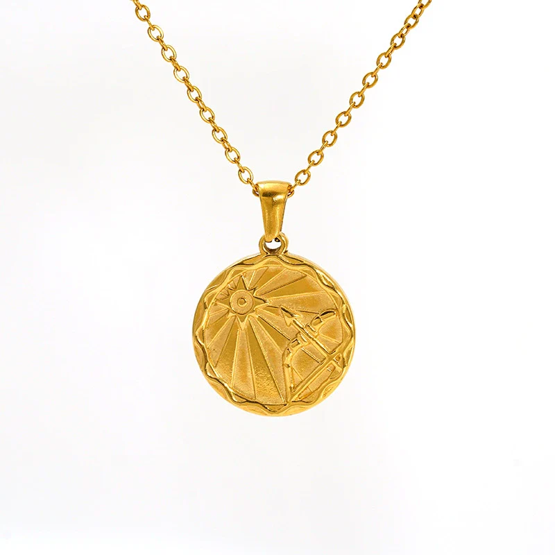 Wholesale 316L Stainless Steel Constellation Pendant Necklace With Electroplating And Cross Chain - Image 14