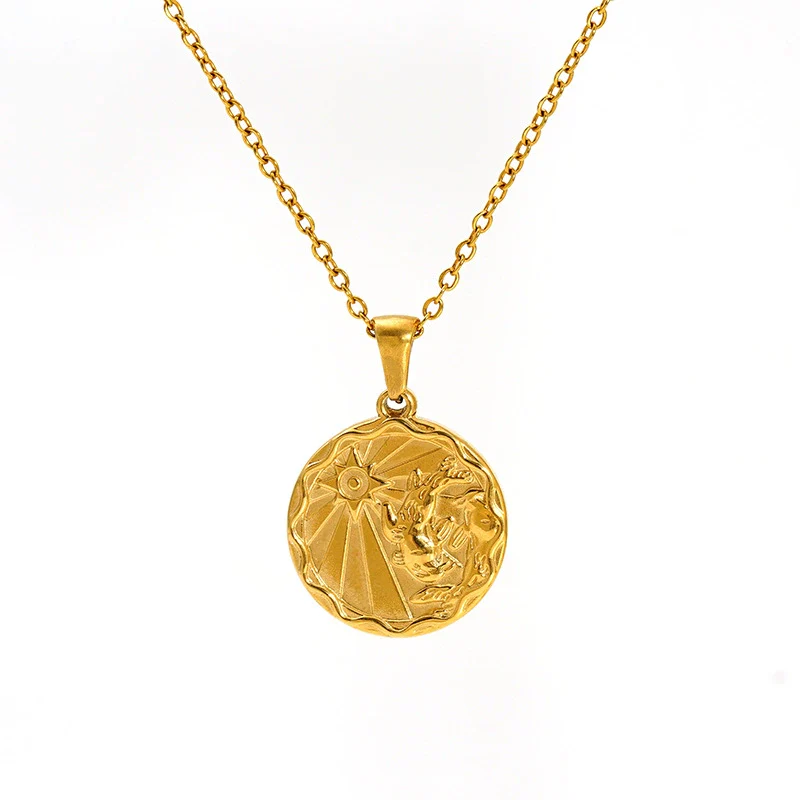 Wholesale 316L Stainless Steel Constellation Pendant Necklace With Electroplating And Cross Chain - Image 17