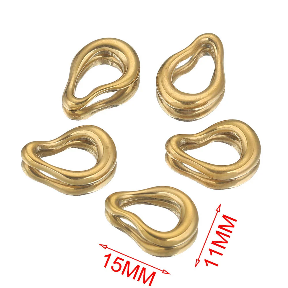 Wholesale Stainless Steel Creative Oval Geometric Twisted Hydraulic Earrings Jewelry Accessories - Image 6