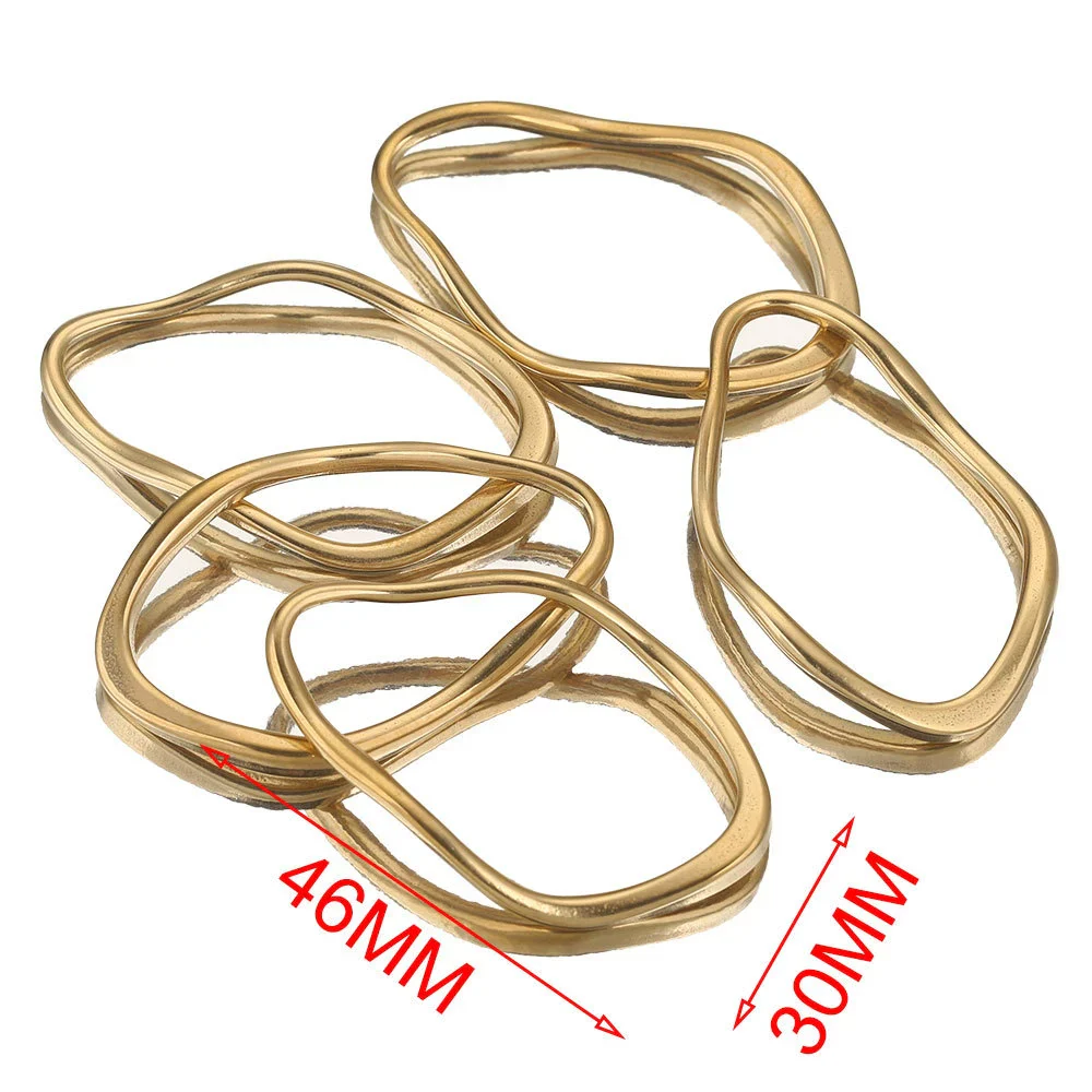 Wholesale Stainless Steel Creative Oval Geometric Twisted Hydraulic Earrings Jewelry Accessories - Image 8