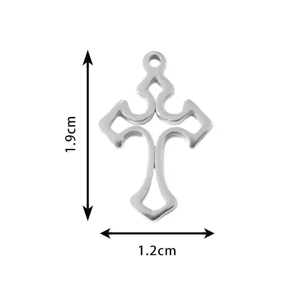 Wholesale Stainless Steel Cut Hollow Cross Jewelry Accessories For Diy Earrings And Bracelet Material - Image 8