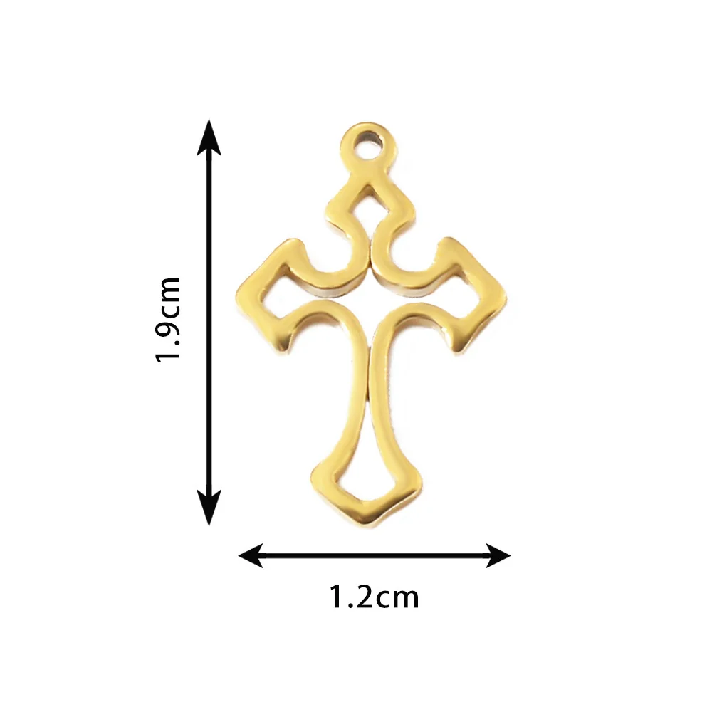 Wholesale Stainless Steel Cut Hollow Cross Jewelry Accessories For Diy Earrings And Bracelet Material - Image 9