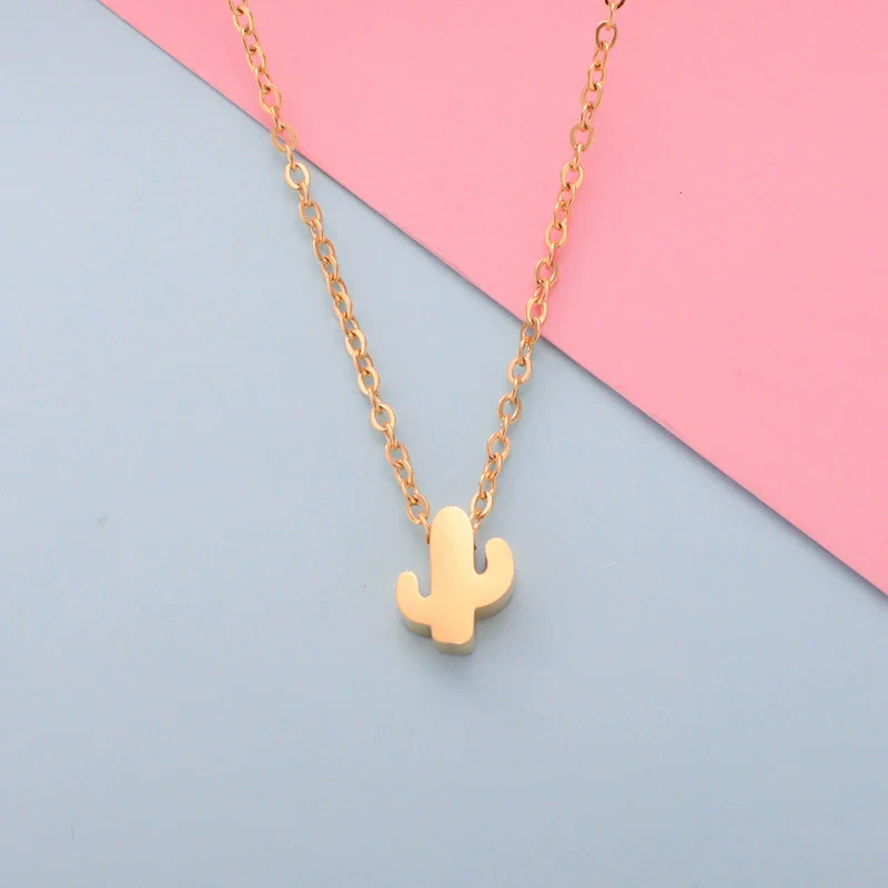 Wholesale Stainless Steel Desert Cactus Pendant Necklace With Mirror Polishing - Image 7